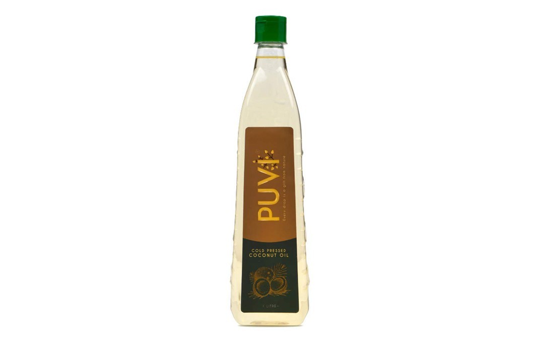 Puvi Cold Pressed Coconut Oil   Plastic Bottle  1 litre